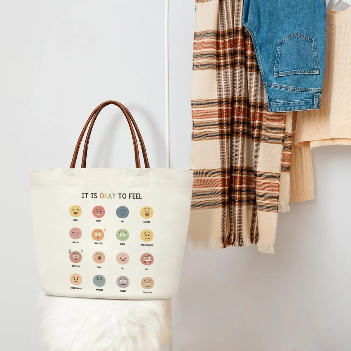 Canvas Tote for Women - Reusable Grocery Shopping Bag With Handles