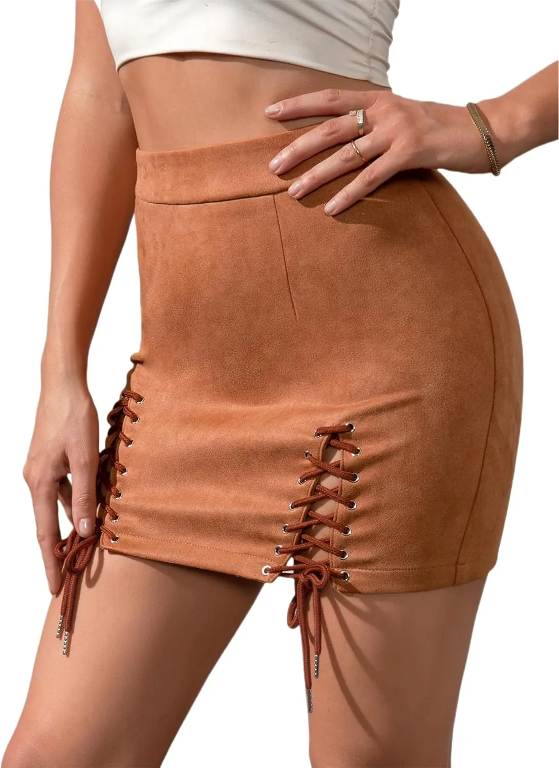 Cargo Skirts for Women Low Waist Button Mini Skirt with Pockets