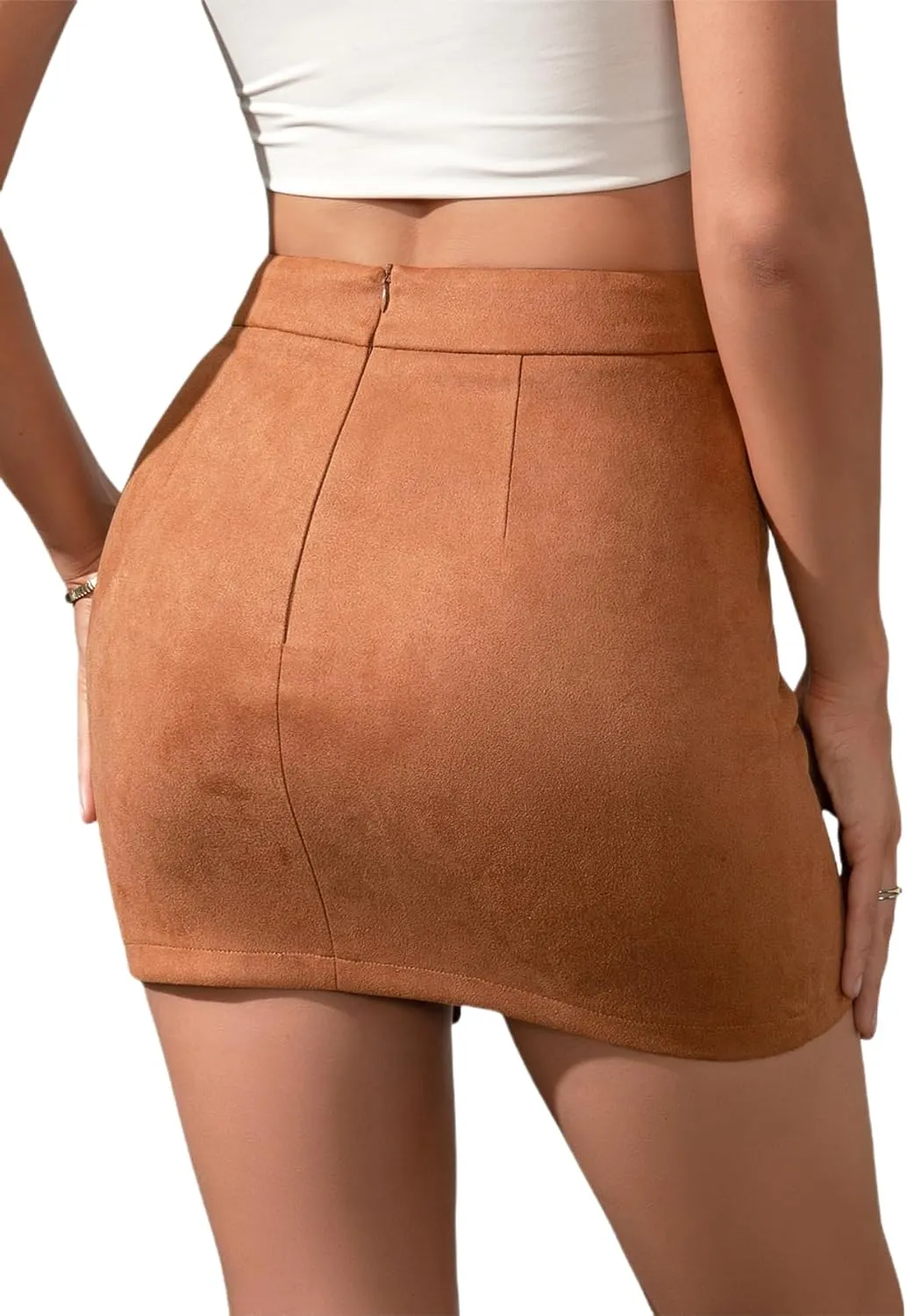 Cargo Skirts for Women Low Waist Button Mini Skirt with Pockets