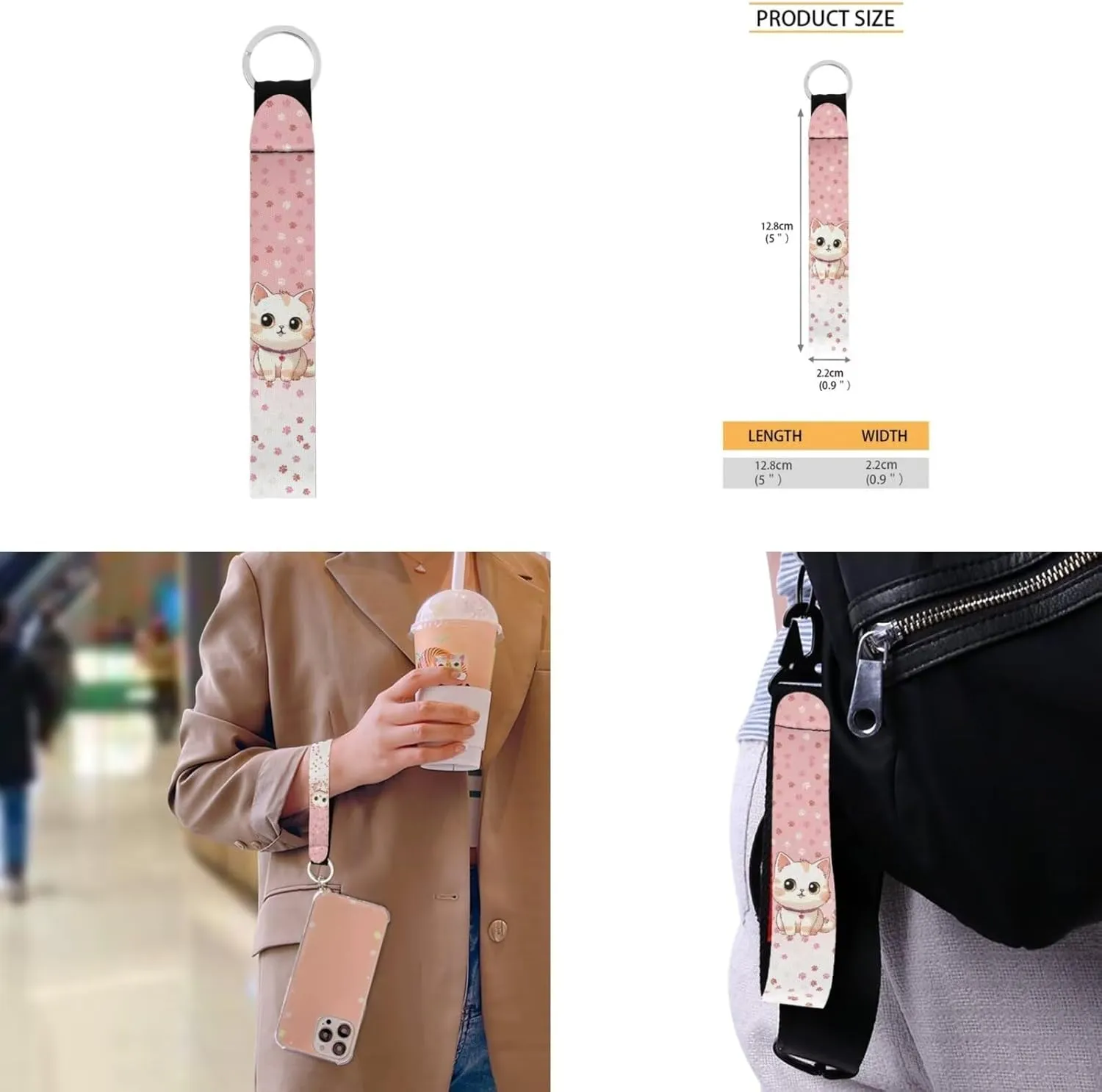 Cat Little Girl Backpacks Ages 3-5 Kindergarten School Bookbag Portable Bag for School for Girls Back To School Backpack and Lunch Box Set Make You Look Cute and Fashion