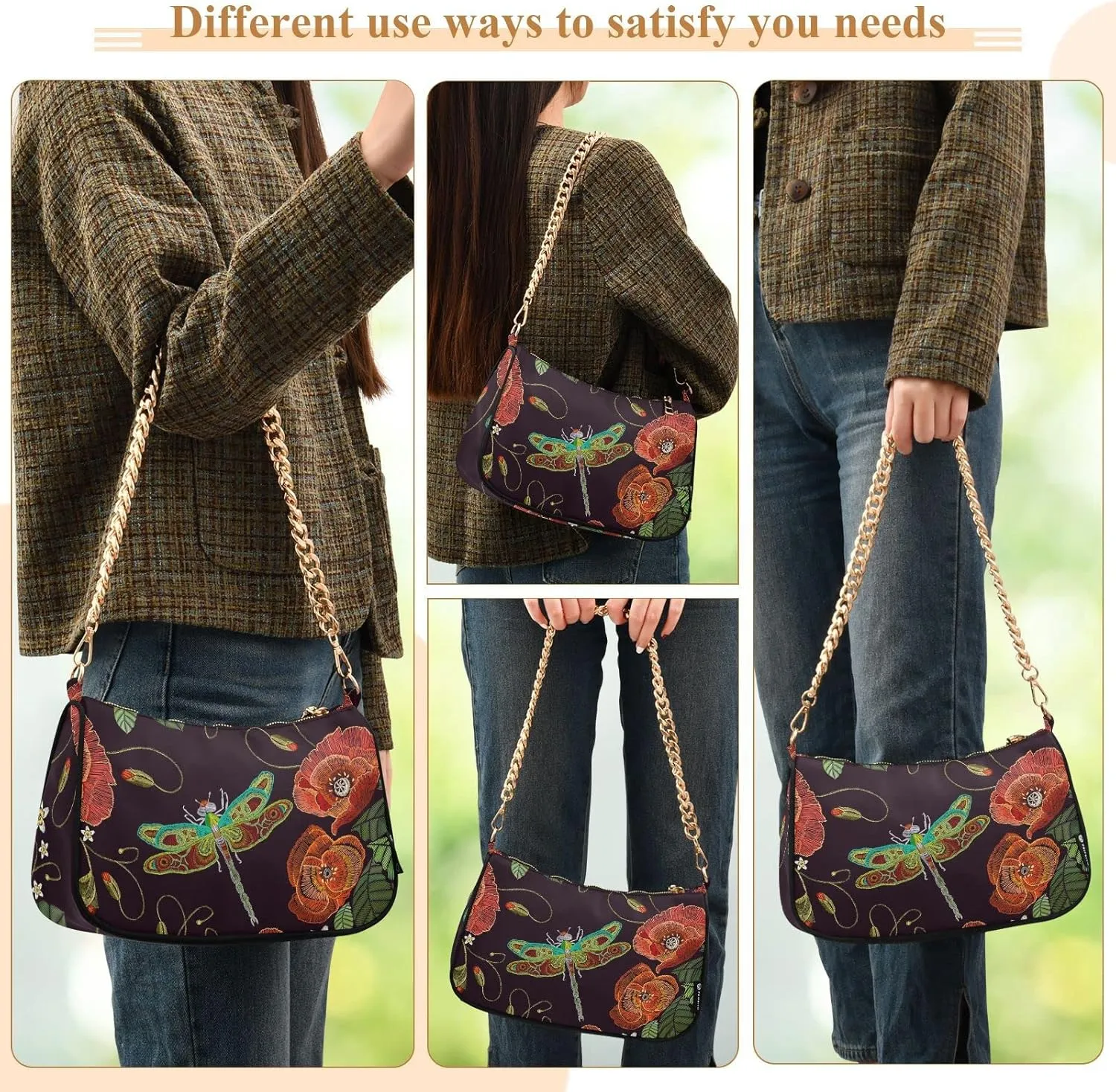 Chain Shoulder Bag Tote Handbag Purse for Women
