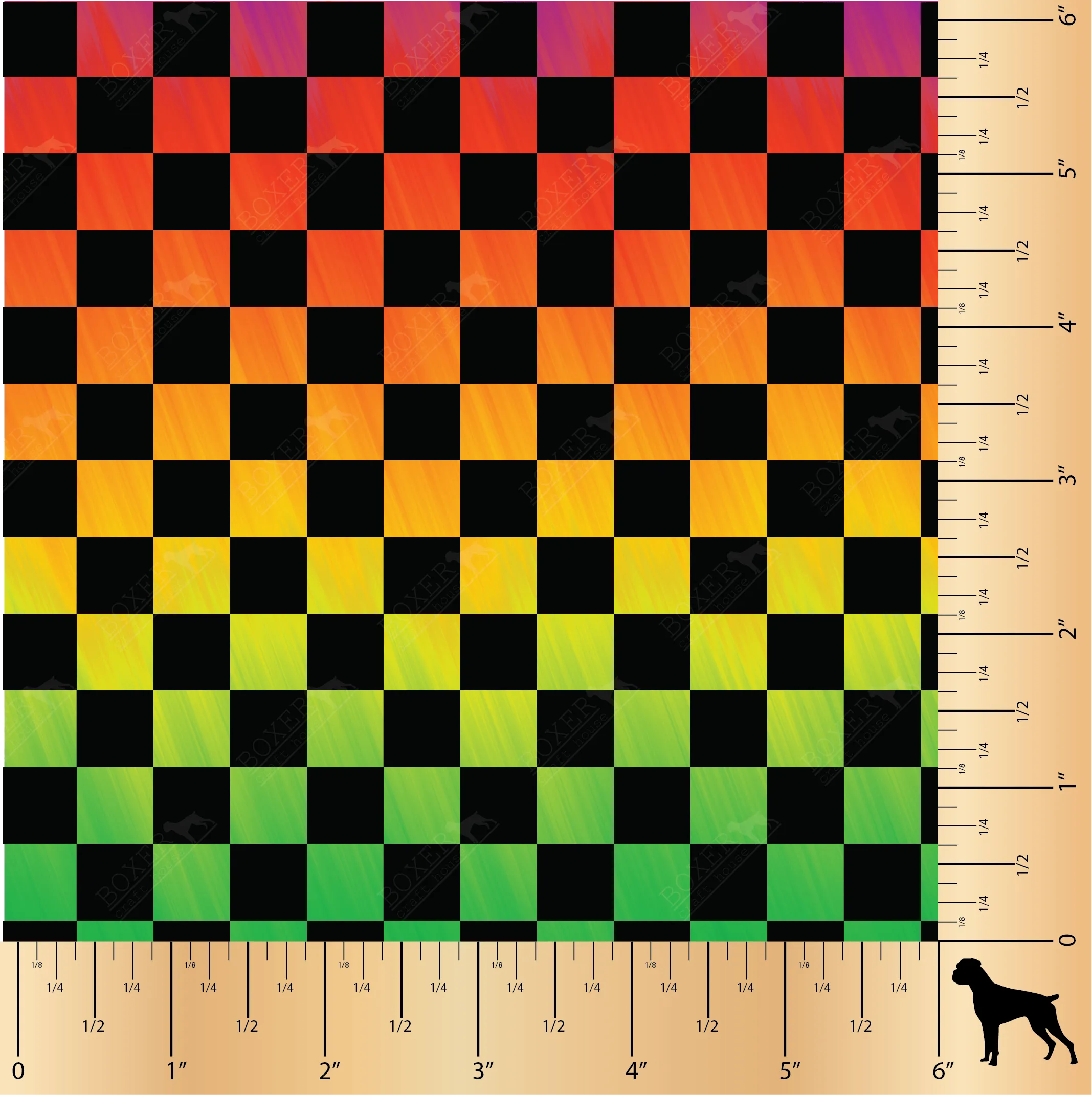 Checkerboard 1/2" - Rainbow