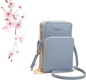 Cherishion Leather Small Crossbody Bag, Cherishion Mini Messenger Shoulder Handbag, Women's Mobile Phone Bag