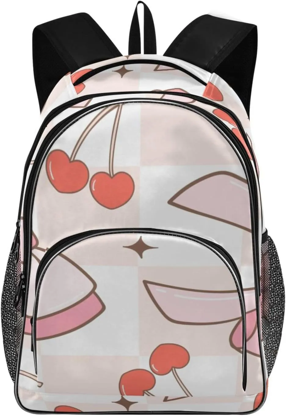 Cherry Bows Backpacks 22L Three Layer Arc Book Bag Lightweight for Travel Camping Hiking Rucksack Daypack Kids & Adults