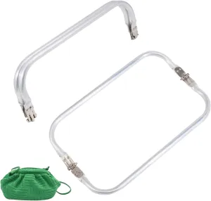 CHGCRAFT 2Pcs Aluminum Purse Kiss Clasp Locks Accessories for Purse Making U-Shaped Handles Cloud Bag Handbag Making Sewing Bag Clutch Crafts DIY Projects 28.6x9.35x2.2cm