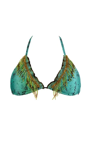 Chia - Rich Green Ombre Bikini Top