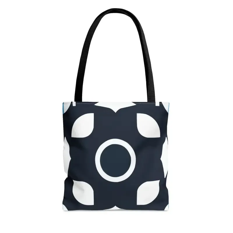 Chic Black & White Tote Bag with Abstract Pattern Magic