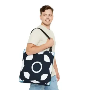 Chic Black & White Tote Bag with Abstract Pattern Magic