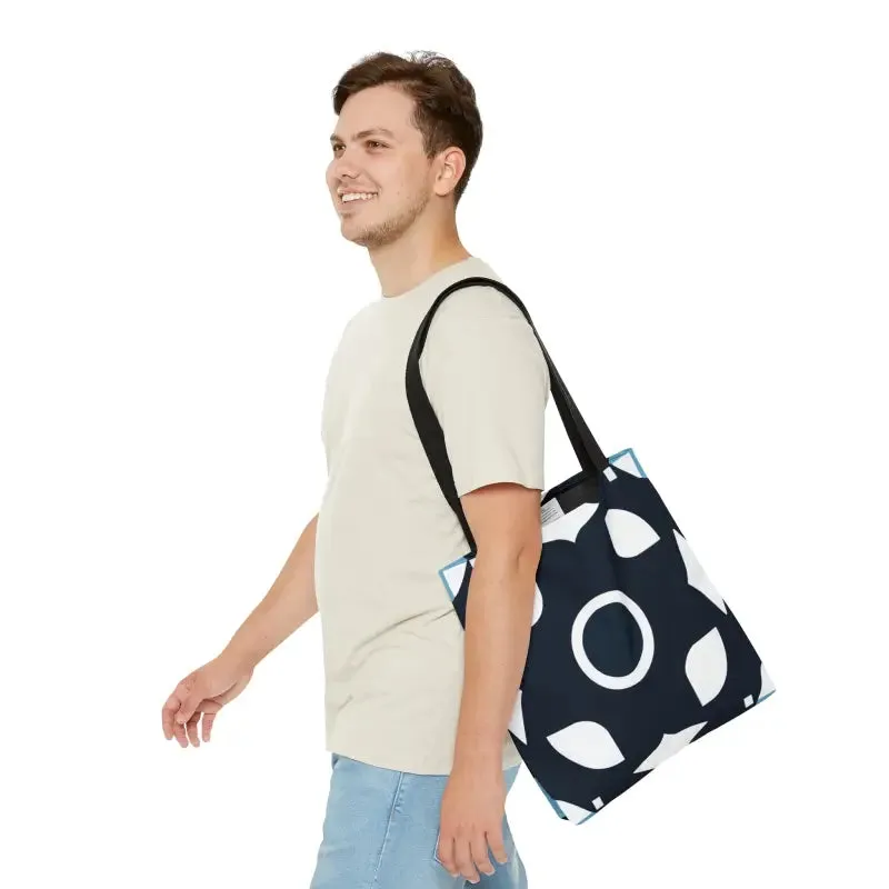 Chic Black & White Tote Bag with Abstract Pattern Magic
