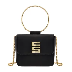 Christian Siriano New York Ring Handle Mini Flap Crossbody - Black
