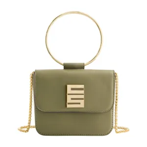 Christian Siriano New York Ring Handle Mini Flap Crossbody - Olive