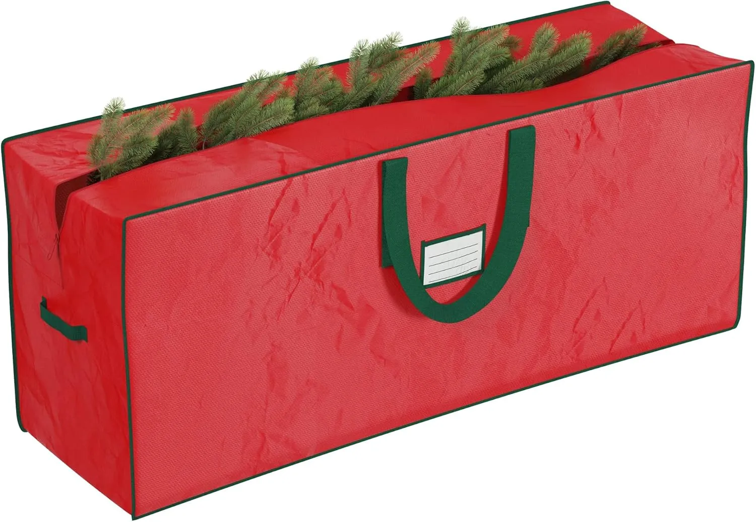 Christmas Tree Storage Bag Set - Set of 2 Bags for 7.5-Foot Artificial Trees - Protects Holiday Decorations and Inflatables by Elf Stor (Red)