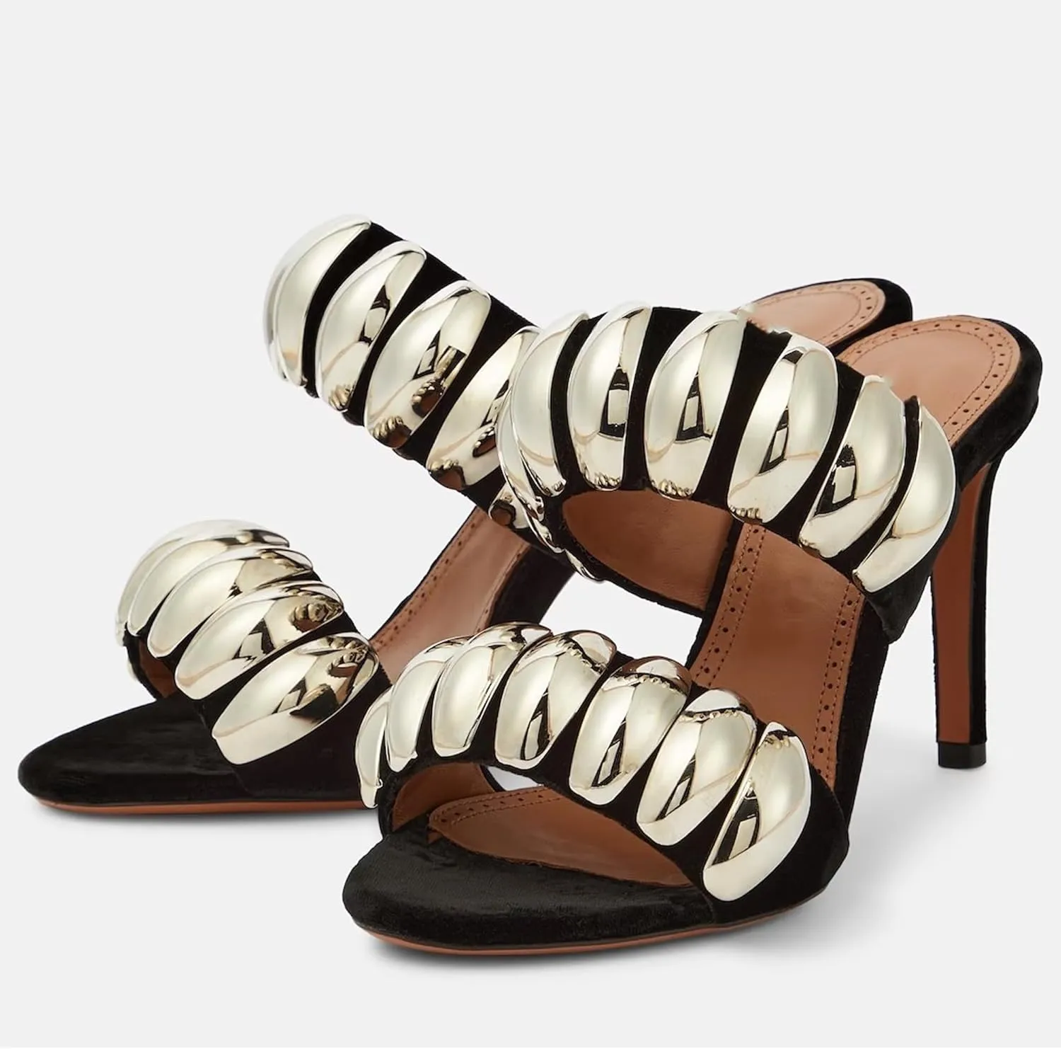 Clear Heels for Women Dress Shoes Large Size Metal Buckle PVC Sequined Peep Toe Stiletto Heel Ankle Strap Sandals Transparent Stilletos Open High Heeled Pump