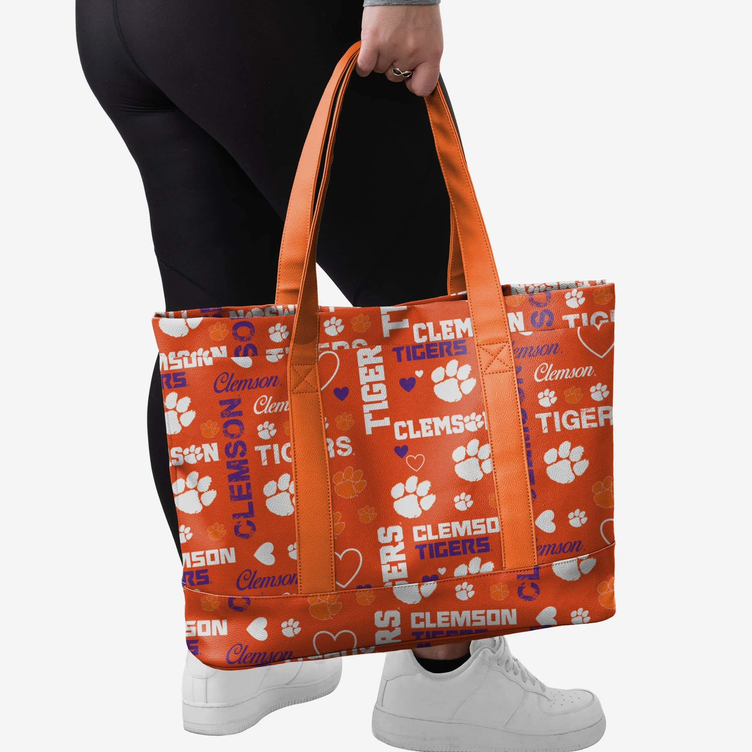 Clemson Tigers Logo Love Tote Bag