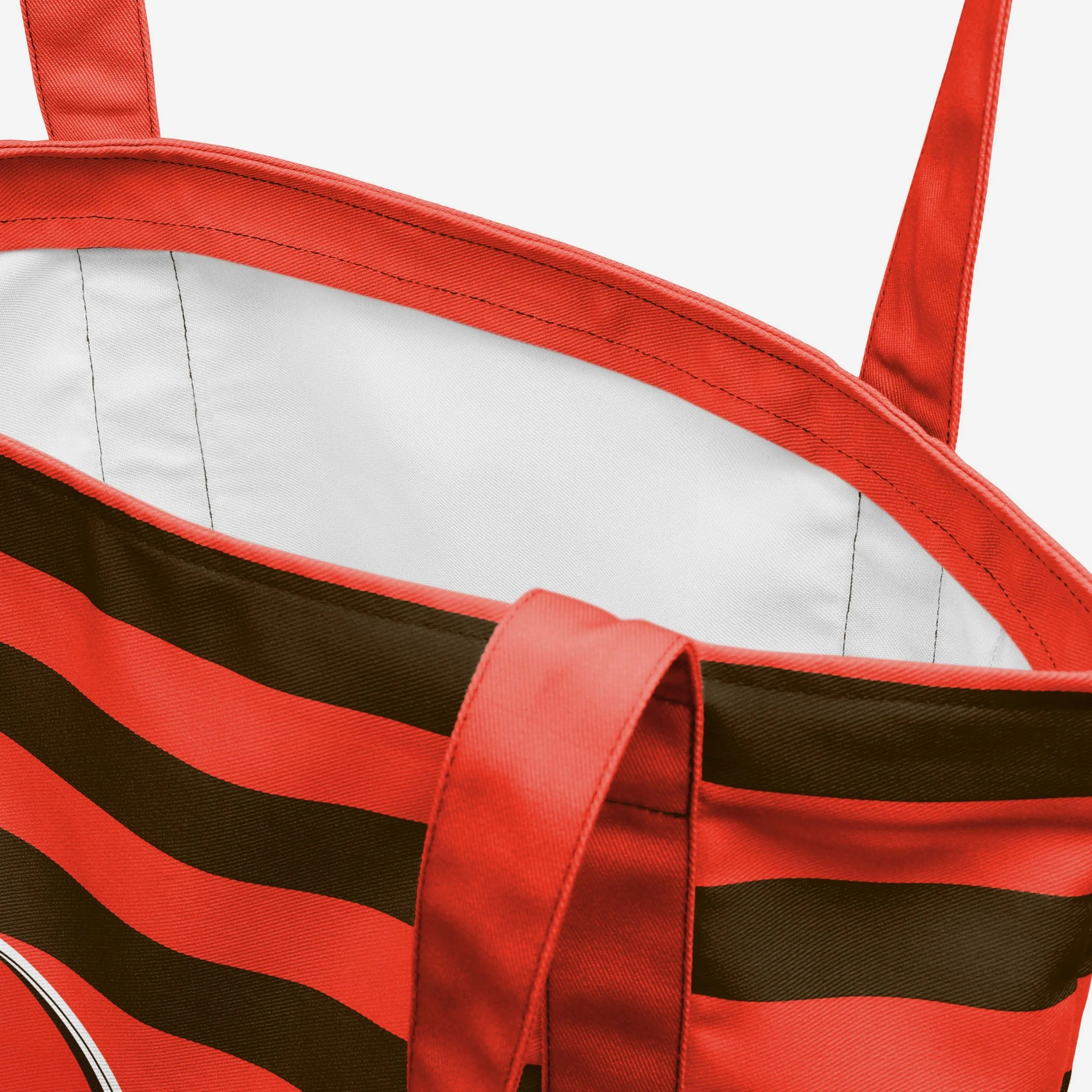 Cleveland Browns Team Stripe Canvas Tote Bag