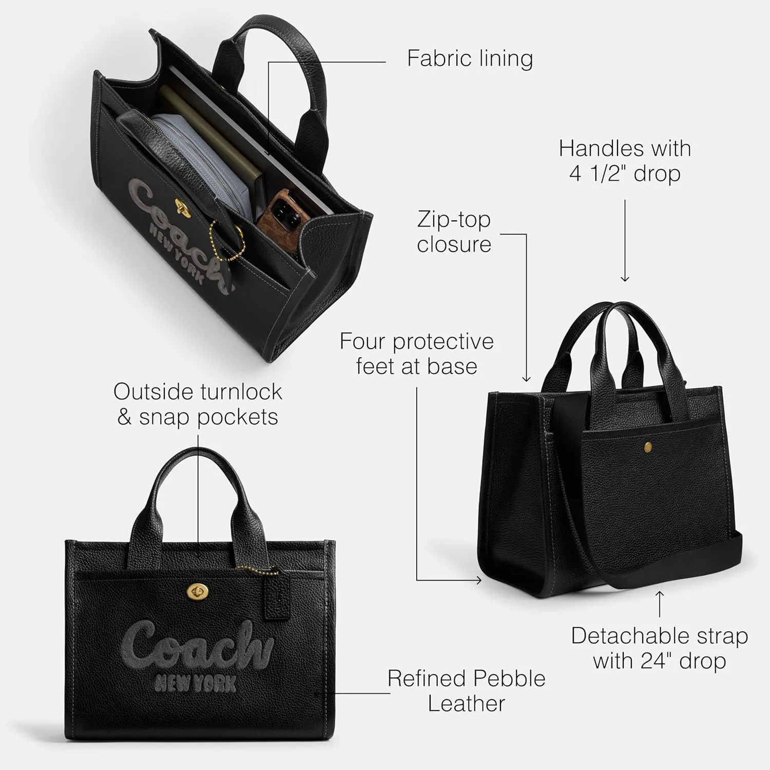 Coach Bubble Leather Cargo Tote
