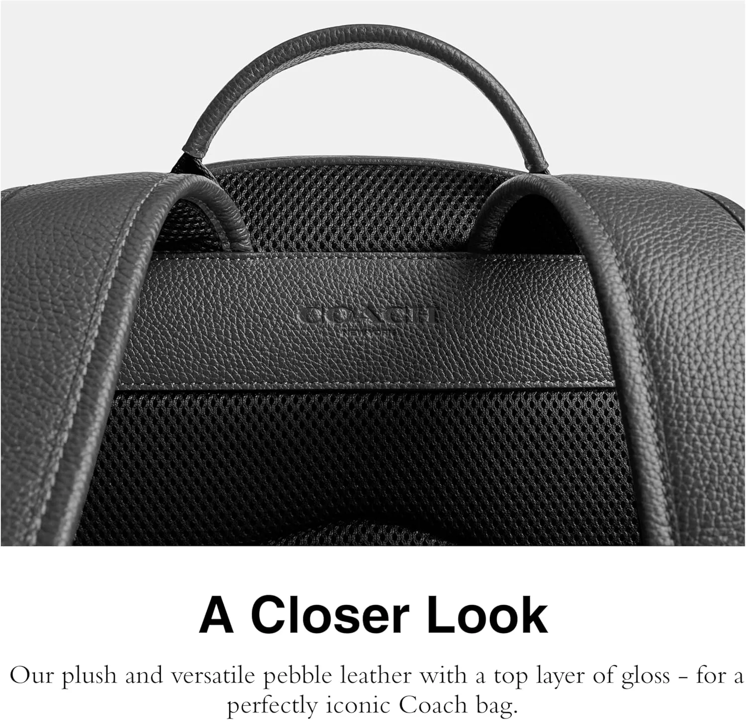 COACH Men's Charter Backpack Graphic, Charcoal, One Size
