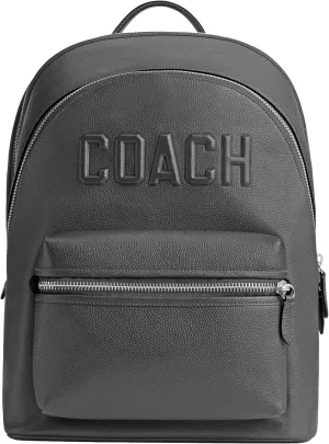 COACH Men's Charter Backpack Graphic, Charcoal, One Size
