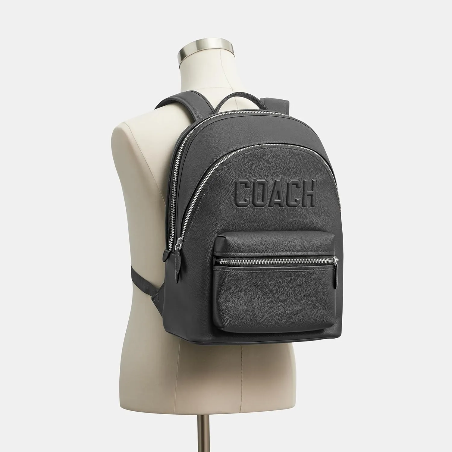 COACH Men's Charter Backpack Graphic, Charcoal, One Size