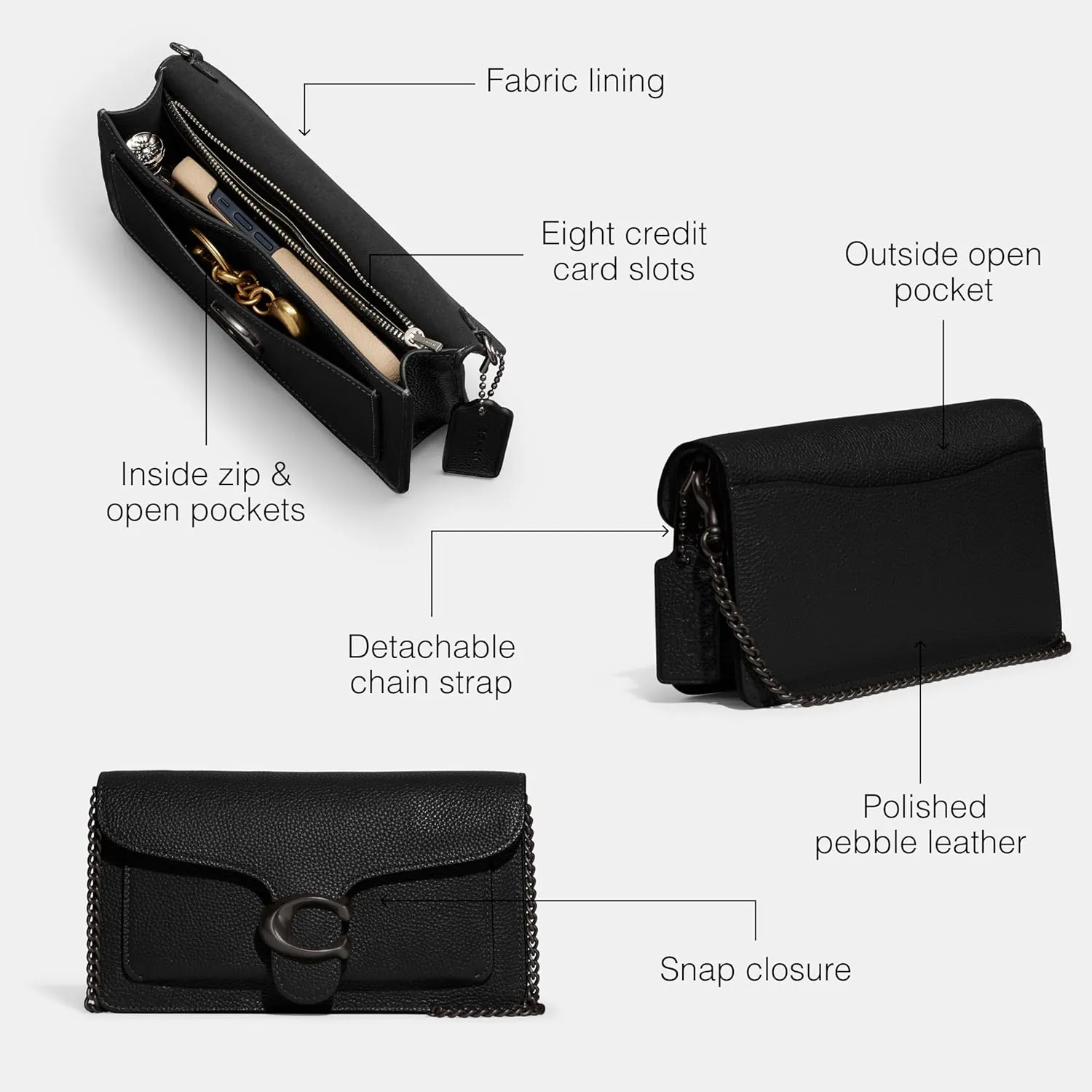 Coach Tabby Chain Clutch
