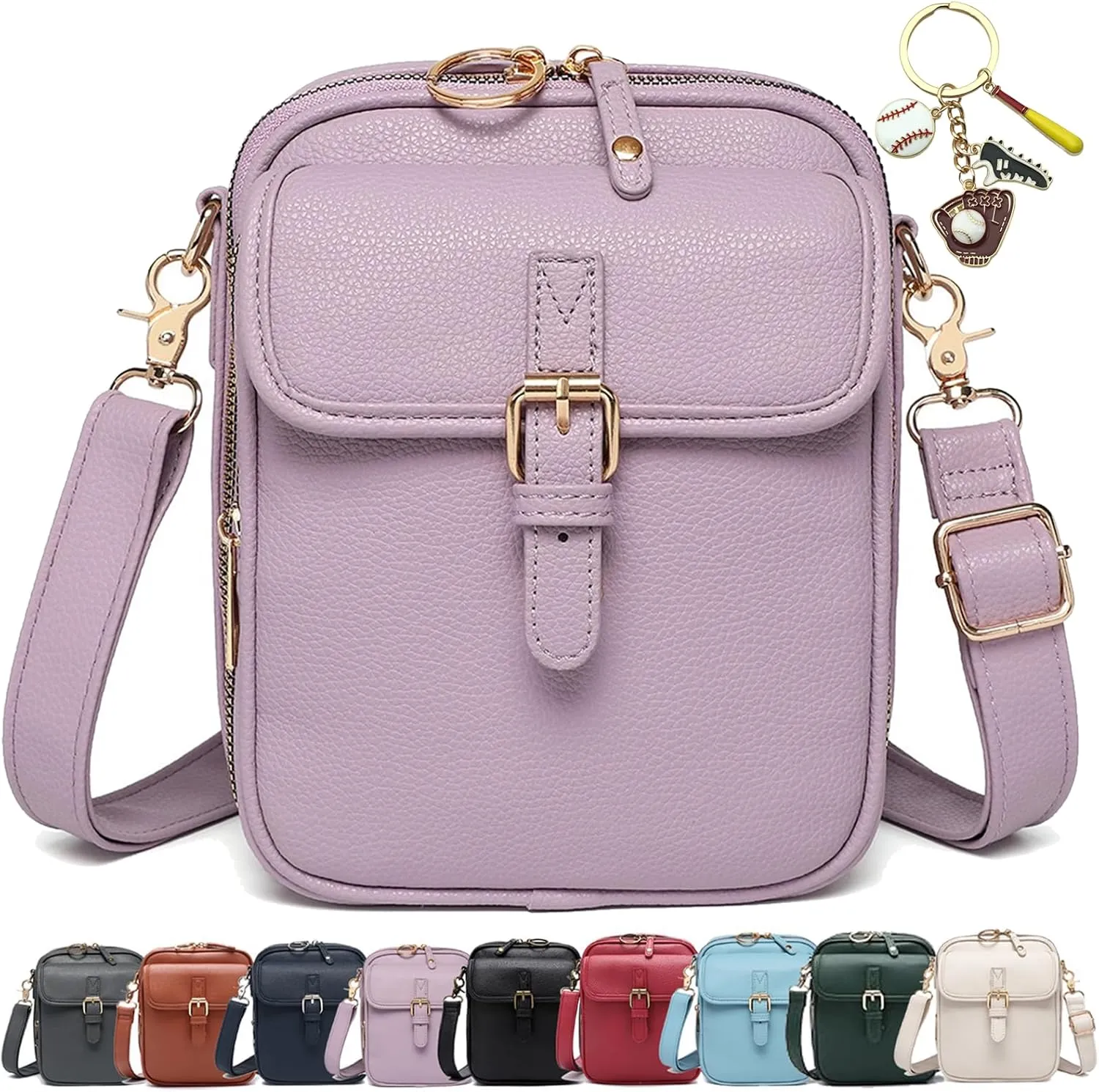 Collaboraten1 Crossbody Leather Bag, Urvashi Crossbody Leather Bag with built in wallet, Multi Vintage Messenger Bag