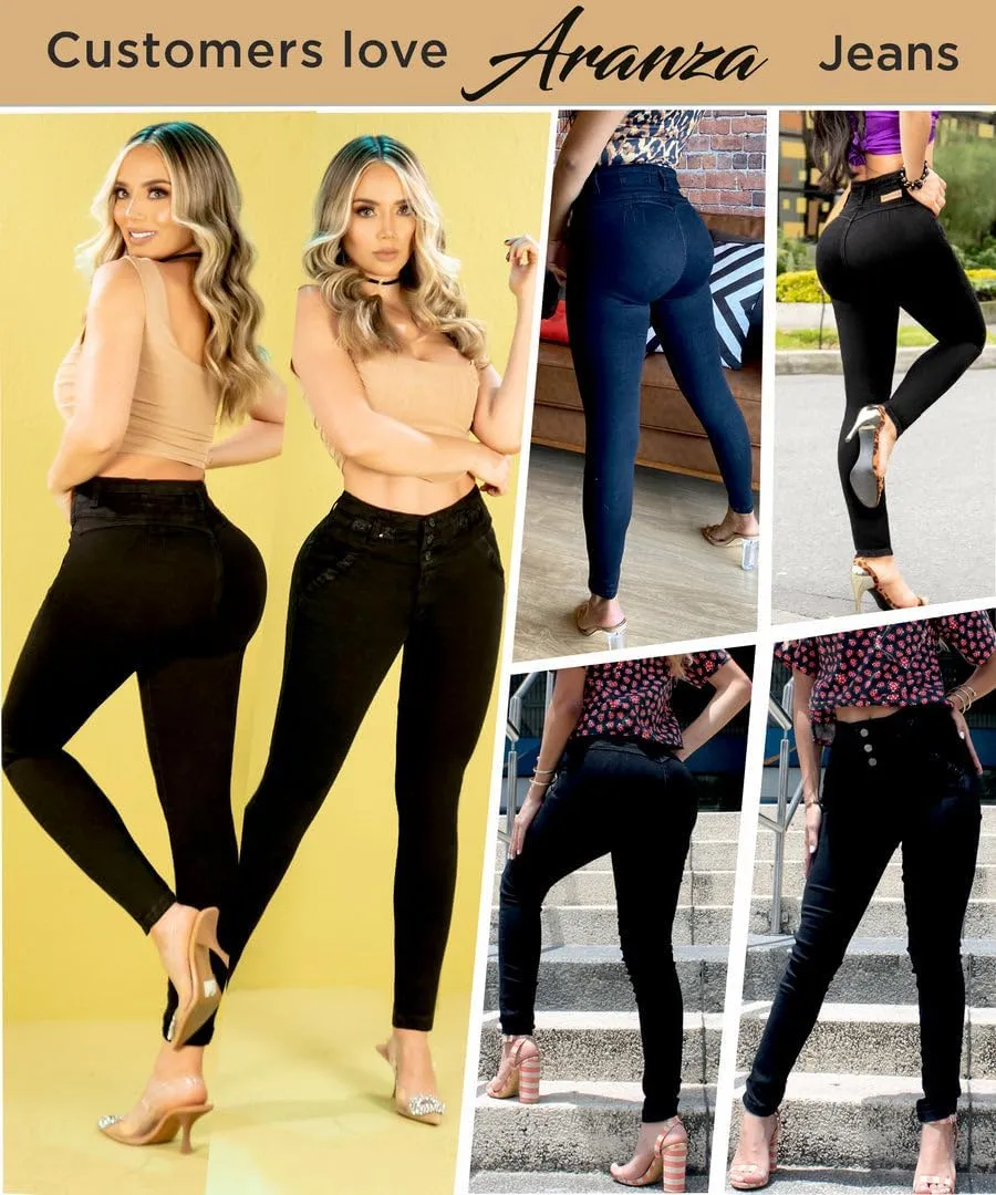 Colombian Jeans for Women Butt Lift Butt Lifting Jeans Women Black Pantalones Colombianos para Mujer Levanta Cola Negro