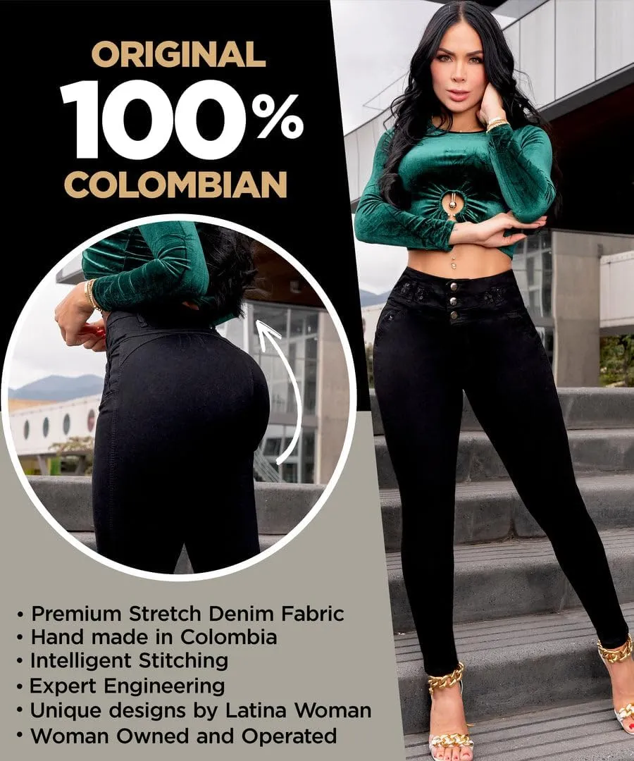 Colombian Jeans for Women Butt Lift Butt Lifting Jeans Women Black Pantalones Colombianos para Mujer Levanta Cola Negro