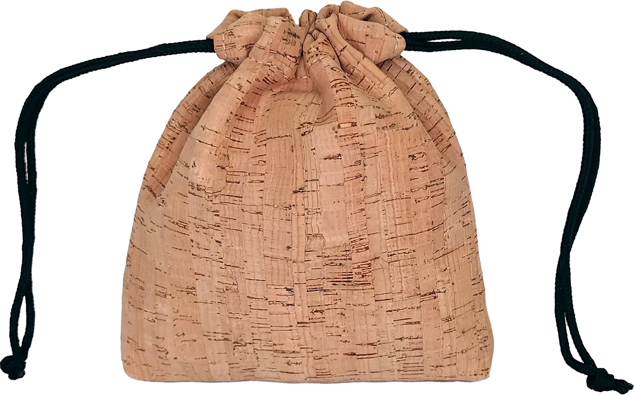 Cork Drawstring Player's Golf Accessory Pouch