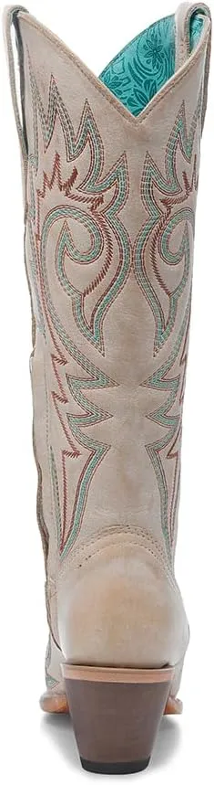 CORRAL LADIE'S BONE EMBROIDERY, LEATHER SOLE, COWHIDE LEATHER, WESTERN BOOT, Z5371