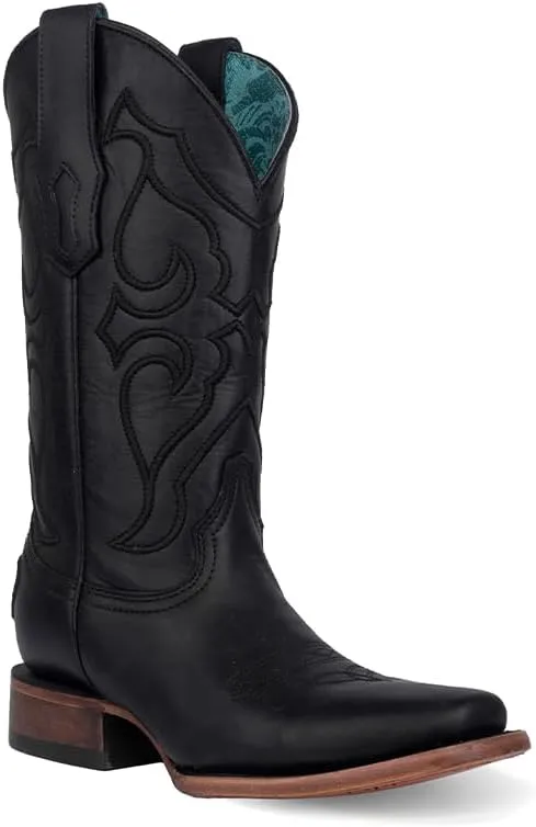 CORRAL LADIE'S FULL BLACK EMBROIDERY SQ TOE, CORRAL 43.8 X 34.8 X 11.0 SOLE,COWHIDE LEATHER, WESTERN BOOT, Z5167