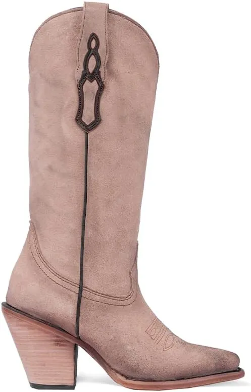 CORRAL LADIE'S SAND EMBROIDERY POINTED TOE, CORRAL LARGE 52.0 X 32.0 X 11.5 SOLE,COWHIDE LEATHER, URBAN BOOT, Z5203