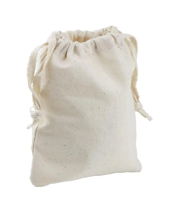 Cotton Drawstring Pouches Drawstring Favor Bags - Pack of 12