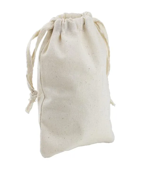 Cotton Drawstring Pouches Drawstring Favor Bags - Pack of 12