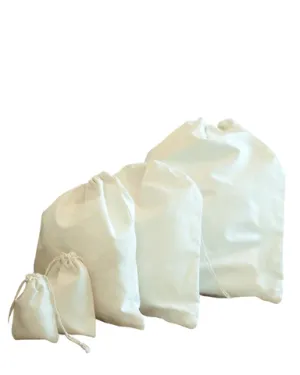 Cotton Drawstring Pouches Drawstring Favor Bags - Pack of 12