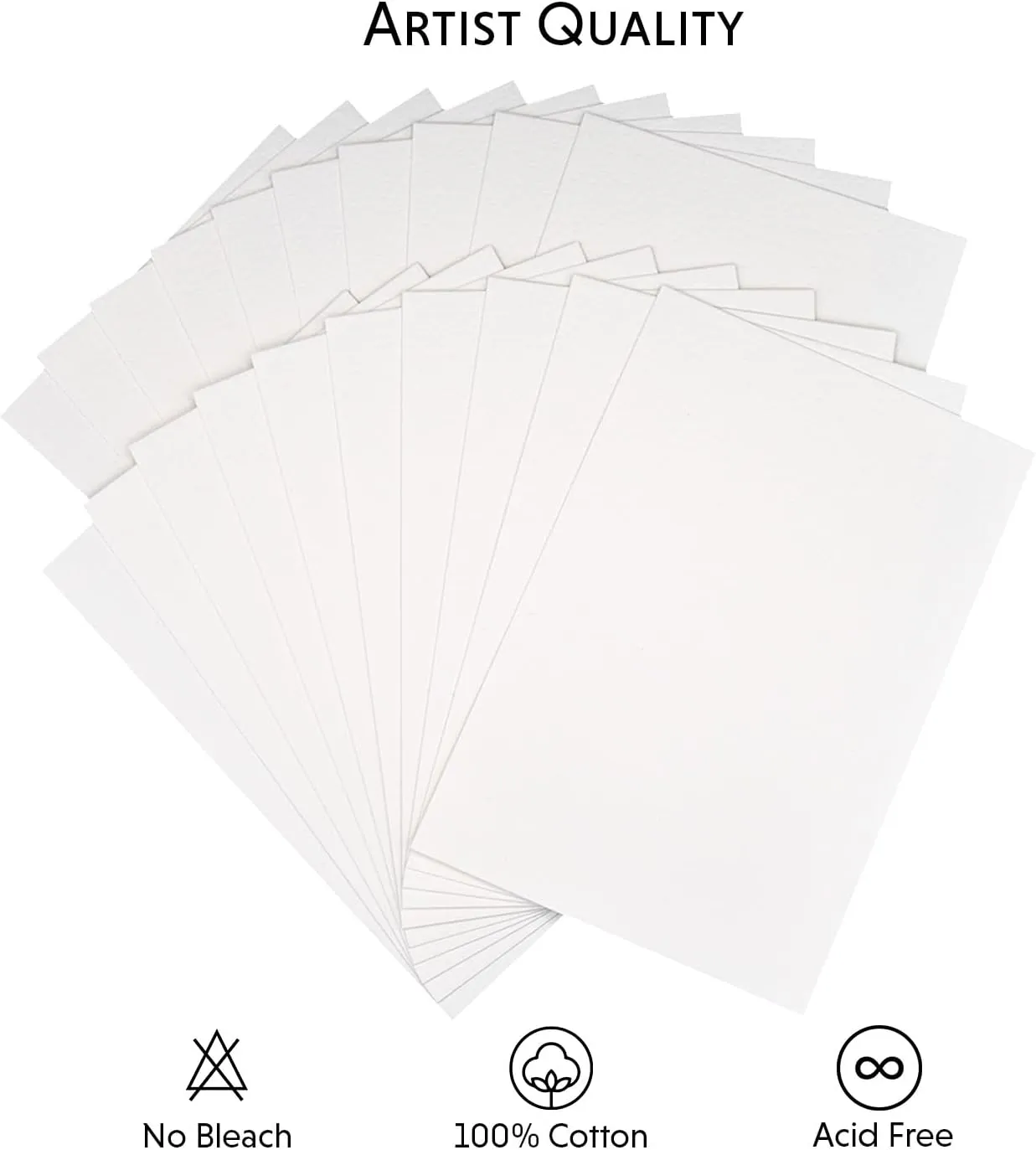 Courage to Create Bulk Watercolor Paper - 100% Cotton, 5x7” Cold Press, 140 lb - 100 Sheets Professional Quality