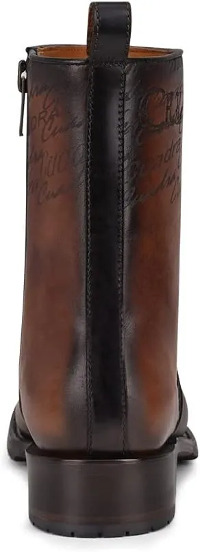 Cuadra Men's Boot in Bovine Leather with Zipper Brown