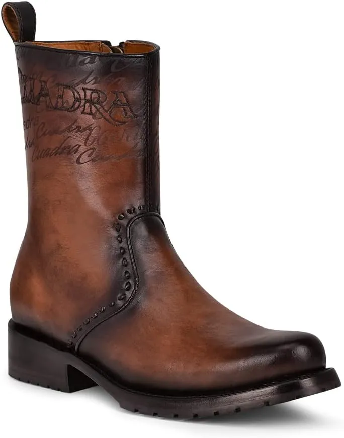Cuadra Men's Boot in Bovine Leather with Zipper Brown