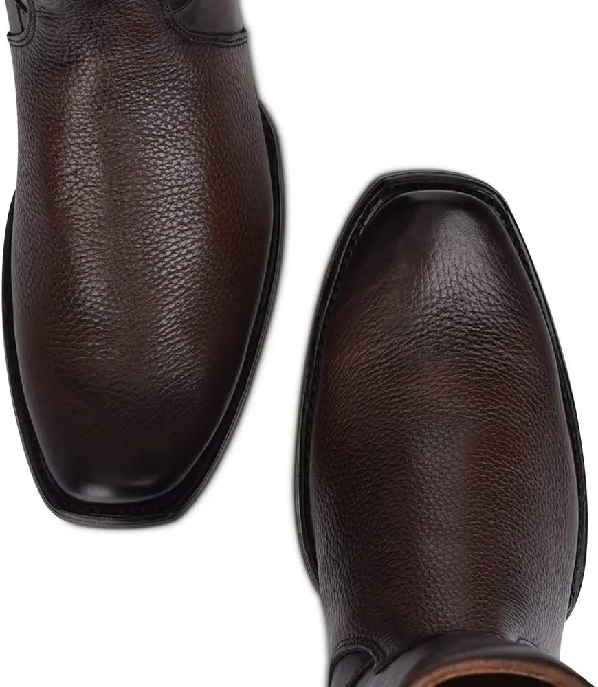 Cuadra Men's Boot in Genuine Leather with Zipper Brown