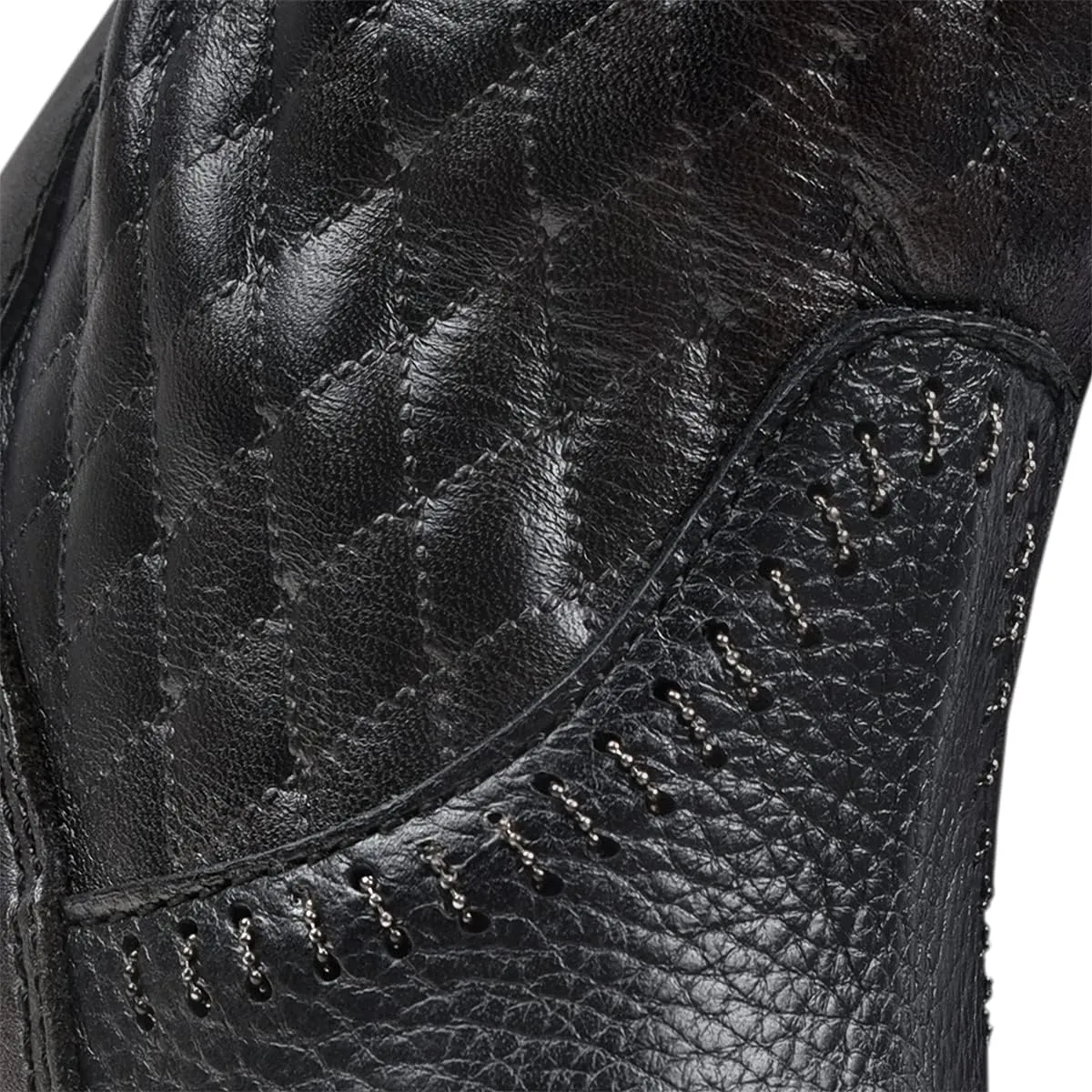Cuadra Women's Tall Boot in Bovine Leather with Zipper Black