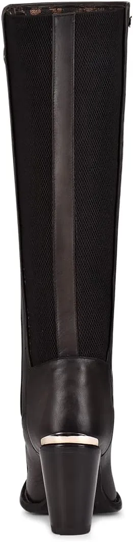 Cuadra Women's Tall Boot in Bovine Leather with Zipper Black