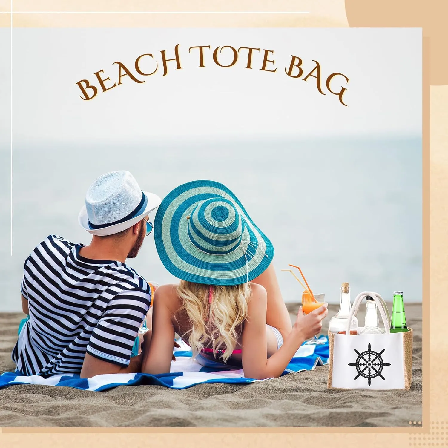 Cunno 12 Pcs Burlap Tote Bag Mini Jute Reusable Bag with Handles Small Blank Canvas Gift Waterproof for Wedding Beach DIY