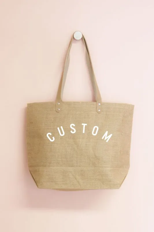 Curved Letter Jute Bags