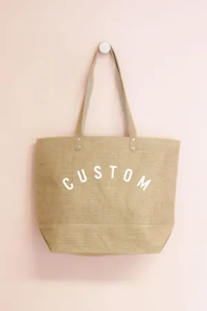 Curved Letter Jute Bags