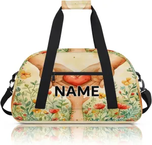 Custom Thanksgiving Small Gym Bag 18 inch for Women Men Personalized Father's Day Mother's Day Carry On Overnight Weekender Bag for Travel Work Dance Sport
