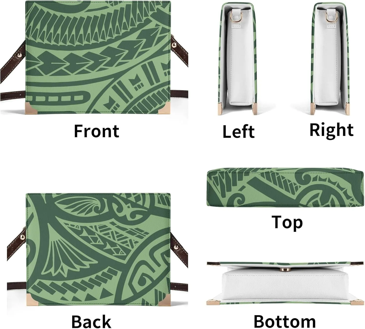 Custom Wholesale Book Storage Bag Polynesian Print Samoan Tribal Women'S Crossbody Bag Casual Party Women'S Bag