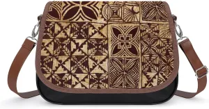 Customized Women'S Bag Design Pattern Polynesian Retro Tribal Art Crossbody Bag Leather Women'S Bag 2025