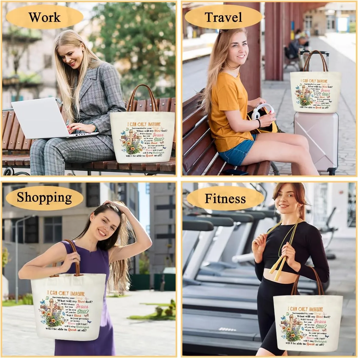Cute Canvas Tote Bag Aesthetic Bag for Women Teen Shopping Tote Bag Reusable Grocery Bag With Handles Shoulder Bag