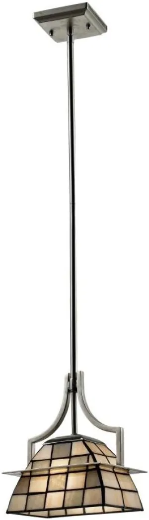 Dale Tiffany TH12401 Skyline Mini Pendant, Brushed Nickel