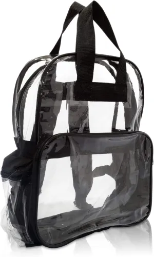 DALIX Clear Backpack with Smooth Plastic Completely Transparent