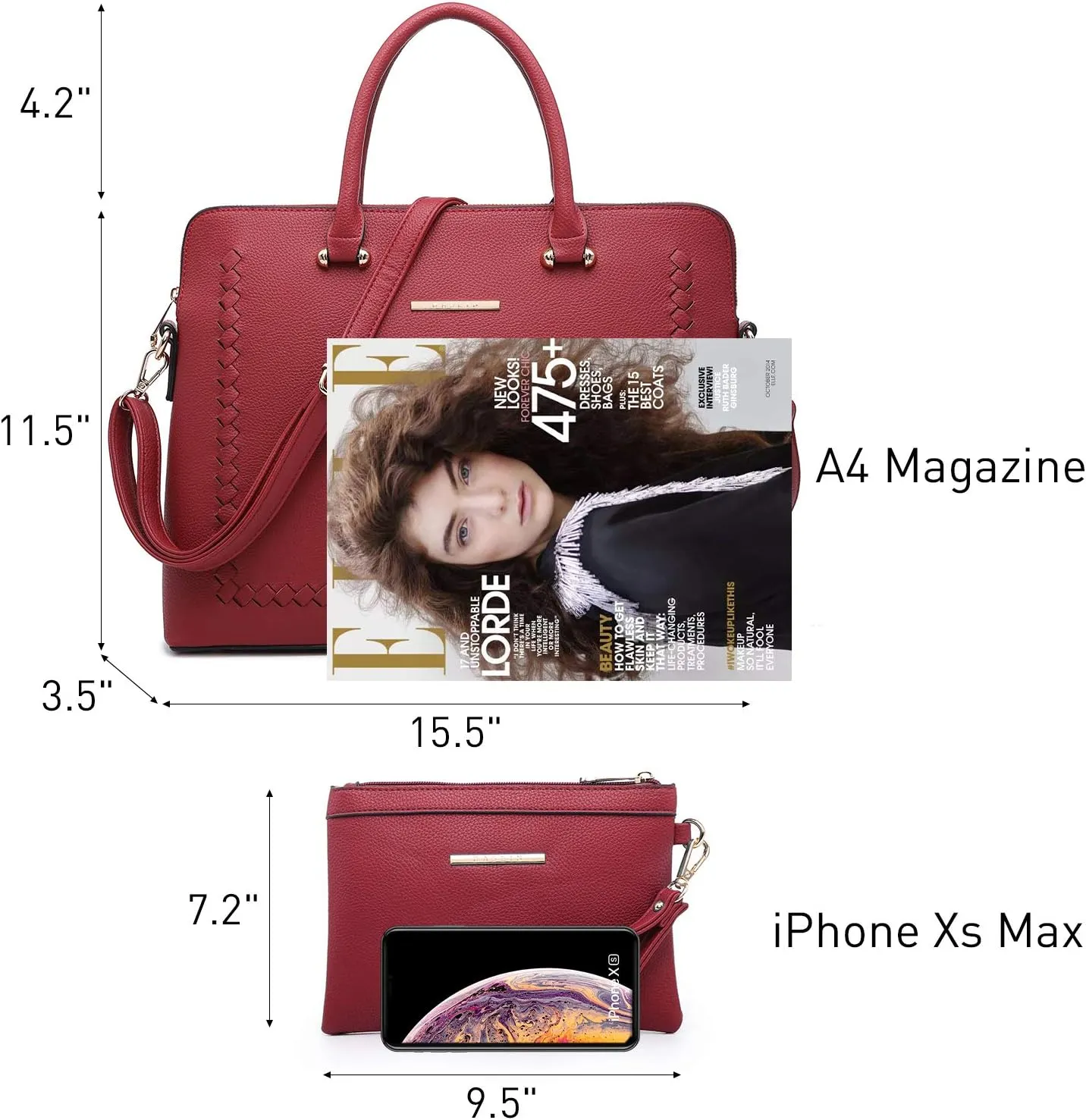 Dasein Laptop Bag for Women 14 Inch Computer Shoulder Bag Large Capacity Messenger Bag Business Office Professional Work Tote